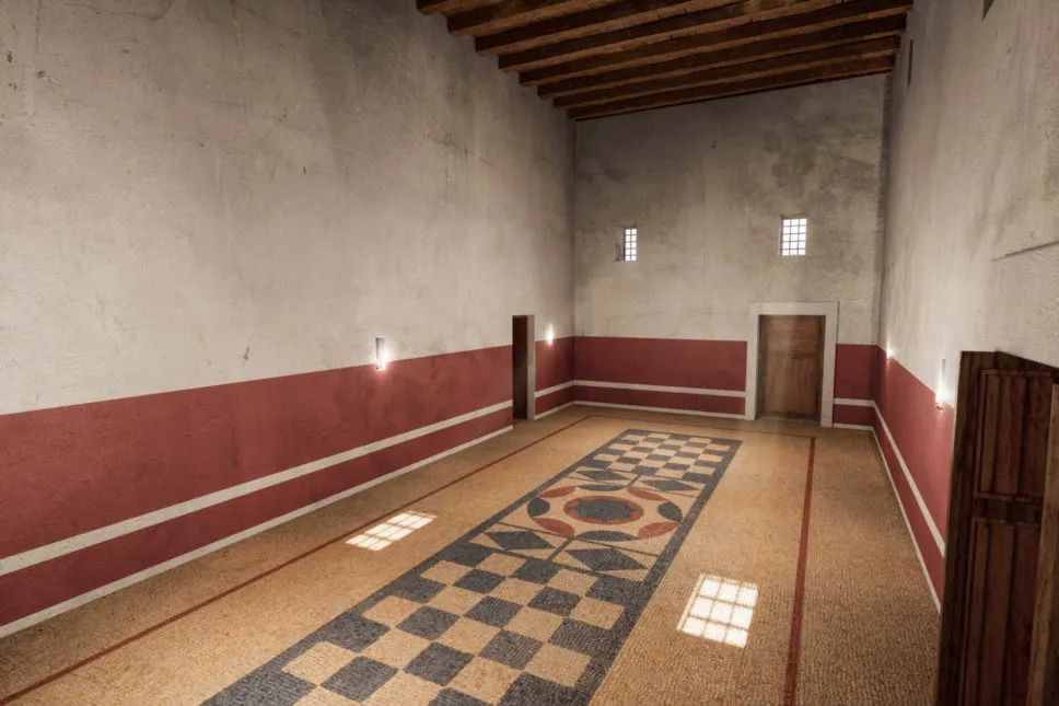 An attempt to reconstruct a room in the garrison commander&#039;s house in Asparos. Credit: Radosław Karasiewicz-Szczypiorski and Mateusz Osiadacz