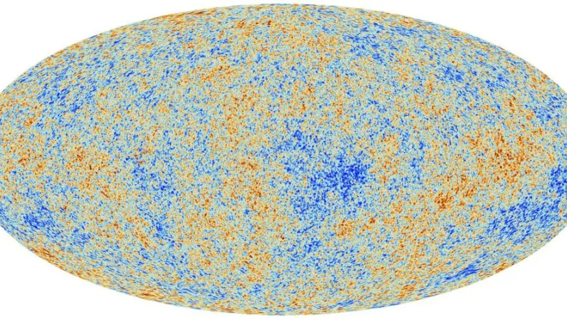 Anizotropia kosmicznego promieniowania tła obserwowana przez satelitę Planck. Fot. ESA oraz Planck Collaboration.