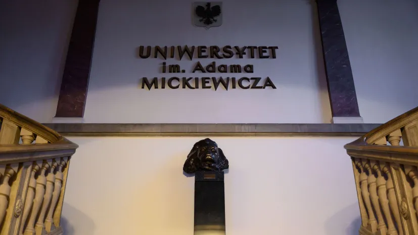 11.12.2023. Wnętrze Collegium Minus UAM w Poznaniu. PAP/Jakub Kaczmarczyk