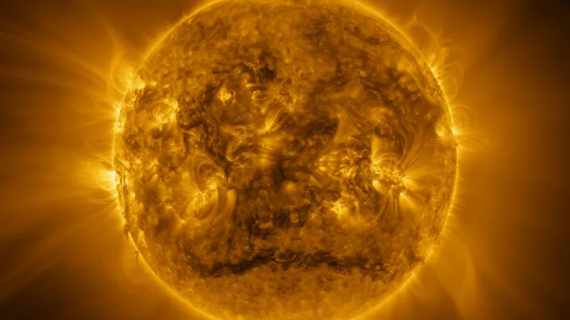 Źródło: ESA &amp;amp; NASA/Solar Orbiter/EUI Team, E. Kraaikamp (ROB)