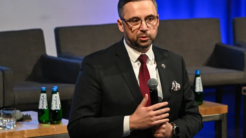 Szczecin, 10.10.2025. Minister nauki i szkolnictwa wyższego Marcin Kulasek. Fot. PAP/Marcin Bielecki
