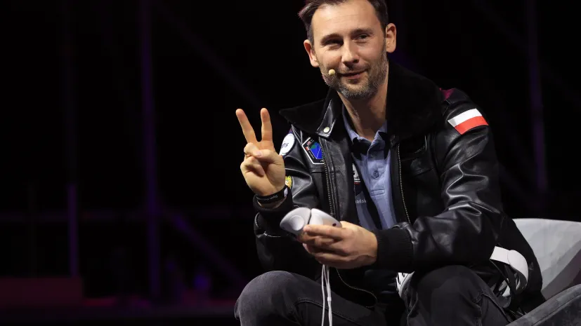 Katowice, 07.12.2025. Astronauta projektowy ESA Sławosz Uznański-Wiśniewski podczas spotkania w ramach 9. Śląskiego Festiwalu Nauki. Fot. PAP/Jarek Praszkiewicz