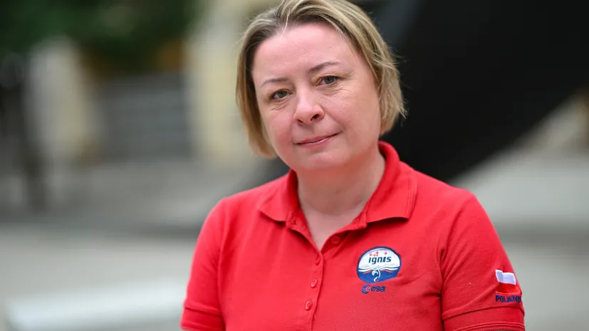 Warszawa, 23.06.2026. Na zdjęciu z 10 bm. kierowniczka polskiej misji kosmicznej IGNIS dr Aleksandra Bukała przed siedzibą Polskiej Agencji Prasowej w Warszawie. Aleksandra Bukała była gościem Studia PAP. PAP/Marcin Obara